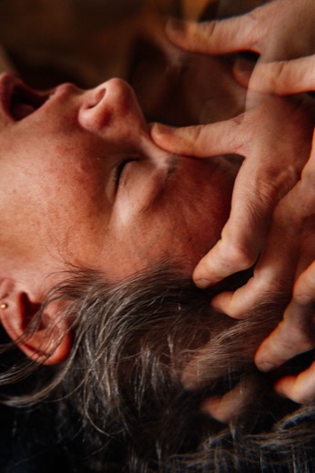 Close support during a breathwork release